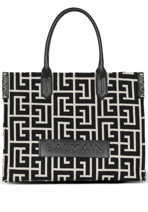 Balmain monogram-jacquard medium shopper bag - Black