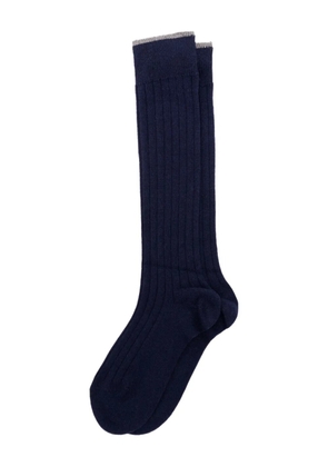 Brunello Cucinelli ribbed knee-high socks - Blue