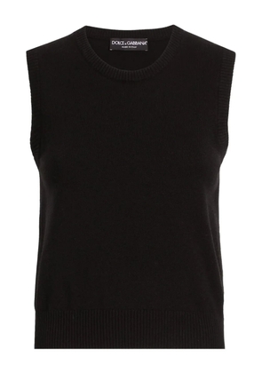 Dolce & Gabbana sleeveless round-neck top - Black