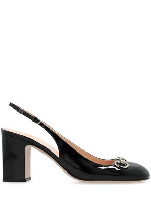 Gucci 75mm Horsebit slingback pumps - Black