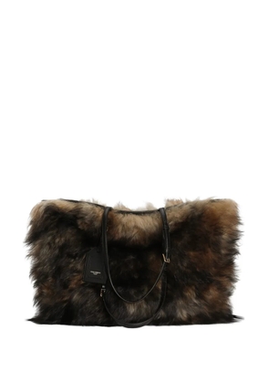 Dolce & Gabbana Atene fur tote bag - Brown