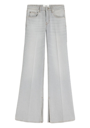 AMI Paris high-rise wide-leg jeans - Grey