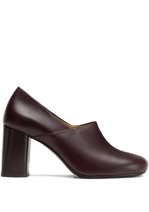 LEMAIRE 80mm Anatomic block-heel pumps - Brown
