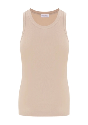 Brunello Cucinelli ribbed tank top - Neutrals