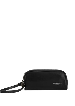 Dolce & Gabbana logo-print wash bag - Black