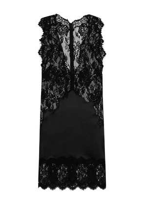 Dolce & Gabbana lace-trimmed slip mini dress - Black