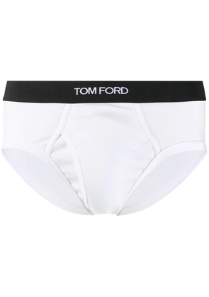 TOM FORD logo waistband briefs - White