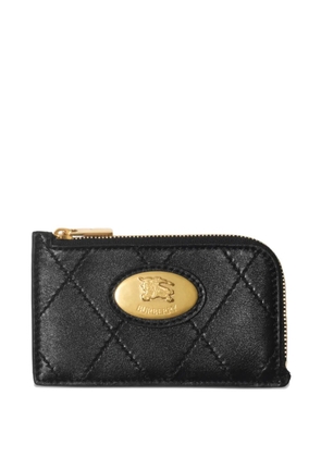 Burberry Strand zipped diamond-stitched cardholder - Black