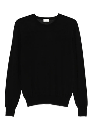 Saint Laurent round-neck panelled wool sweater - Black