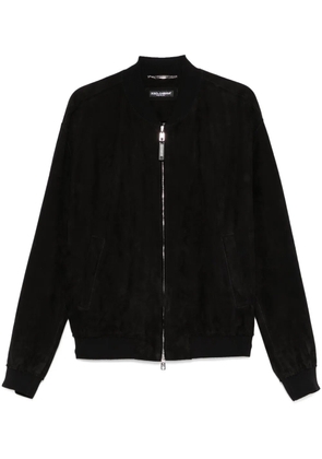 Dolce & Gabbana suede bomber jacket - Black