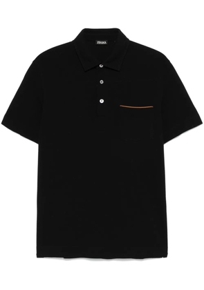 Zegna cotton polo shirt - Black