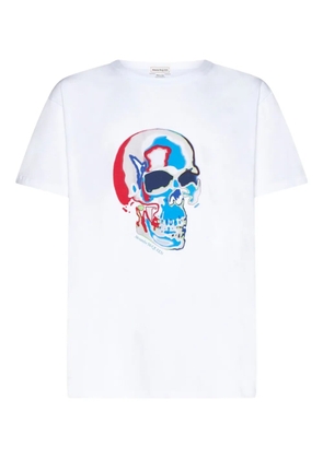 Alexander McQueen Solarised Skull print T-shirt - White