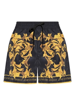 Versace Jeans Couture baroque-print drawstring shorts - Black
