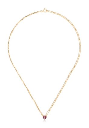 Yvonne Léon 18kt yellow gold tourmaline-heart necklace