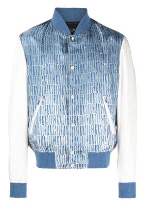 AMIRI logo-print bomber jacket - Blue