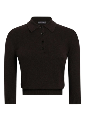 Dolce & Gabbana cashmere polo top - Brown