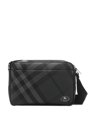 Burberry checked messenger bag - Black