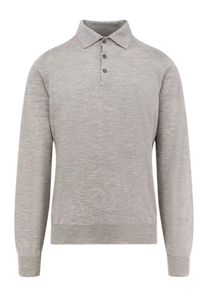 Brunello Cucinelli long-sleeve button polo shirt - Grey