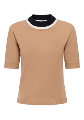 Marni two-tone knitted top - Neutrals