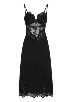 Dolce & Gabbana floral-lace midi dress - Black