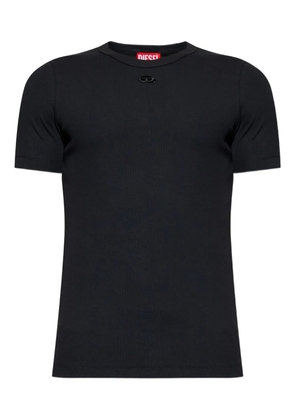 Diesel logo-detail ribbed T-shirt - Black