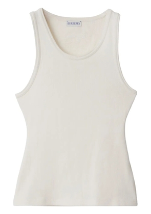 Burberry EKD-patch ribbed tank top - White