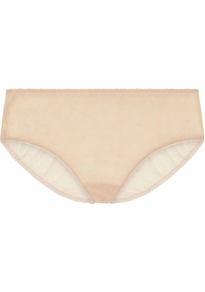 Dolce & Gabbana DG tulle mid-rise briefs - Neutrals