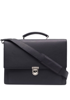 Aspinal Of London City laptop briefcase - Blue
