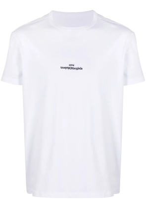 Maison Margiela distorted-logo cotton T-shirt - White
