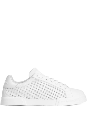Dolce & Gabbana Portofino perforated low-top sneakers - White