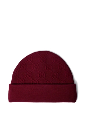 Gucci GG-pattern beanie hat - Red