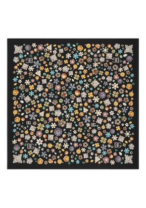 Dolce & Gabbana silk twill scarf - Black