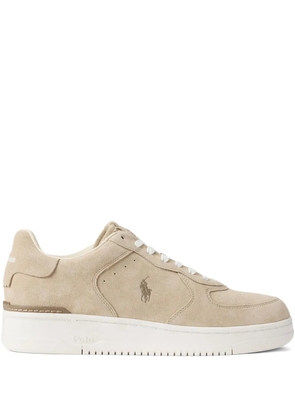 Polo Ralph Lauren suede low-top lace-up sneakers - Neutrals