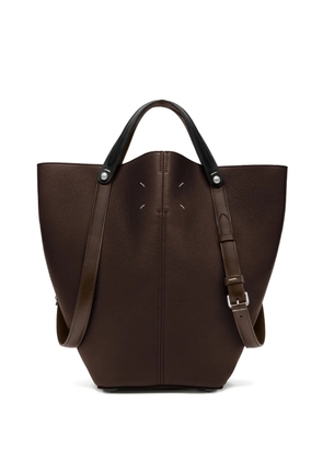 Maison Margiela Dress-age leather tote bag - Brown