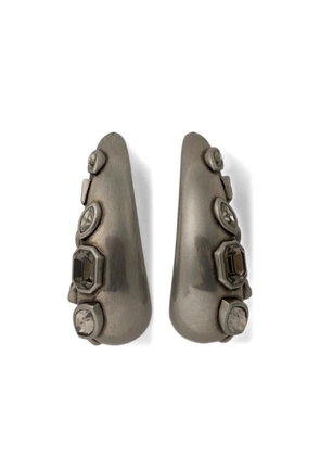 ETRO gemstone-embellished hoop earrings - Silver