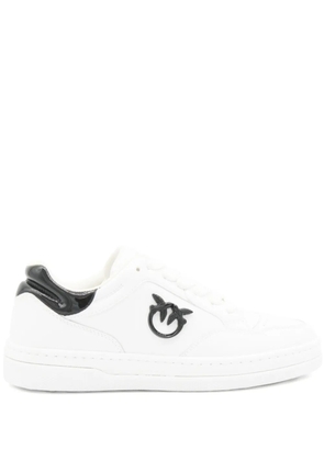 PINKO logo-plaque leather sneakers - White