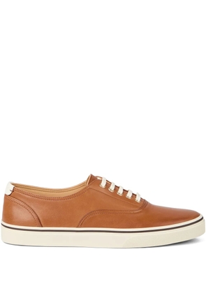 Brunello Cucinelli calfskin lace-up sneakers - Brown