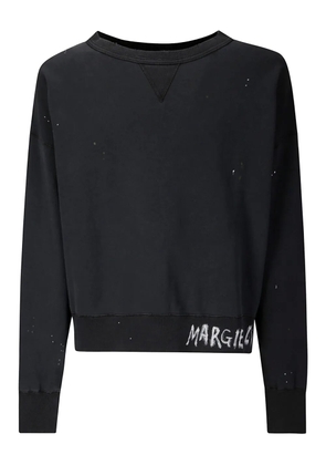 Maison Margiela cotton logo-print sweatshirt - Black