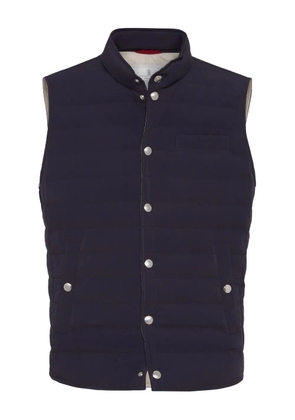 Brunello Cucinelli quilted snap-fastening gilet - Blue