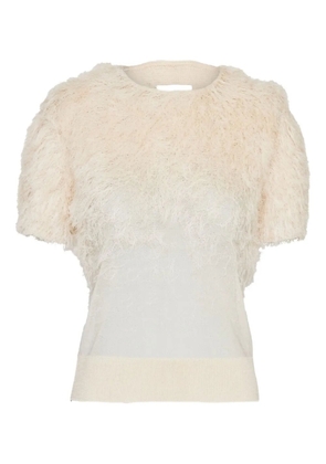 Maison Margiela fluffy crew-neck top - Neutrals