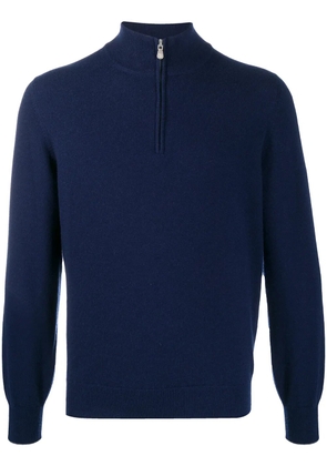 Brunello Cucinelli half-zip sweater - Blue