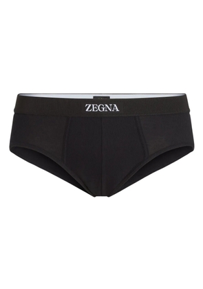 Zegna logo-waistband briefs - Black