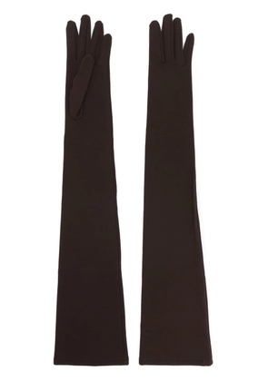 Dolce & Gabbana full-finger jersey long gloves - Brown