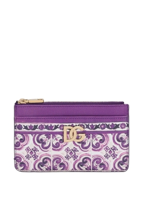 Dolce & Gabbana Majolica-print cardholder - White