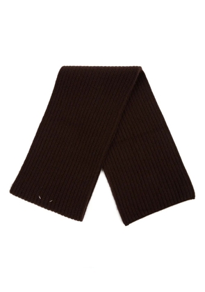 Maison Margiela ribbed cashmere scarf - Brown