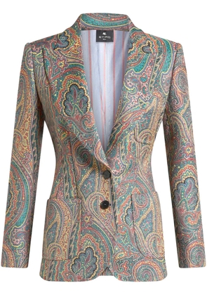 ETRO paisley-print blazer - Blue
