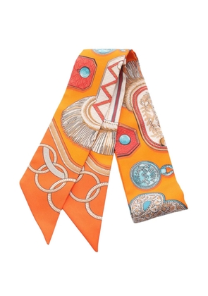 Hermès Pre-Owned 2010-2025 Epaulettes Silk Twilly Scarf scarves - Orange