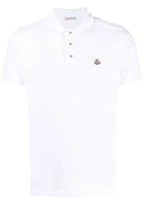 Moncler logo-patch polo shirt - White
