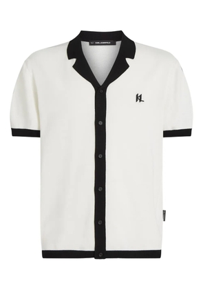 Karl Lagerfeld monogram-detail shirt - White