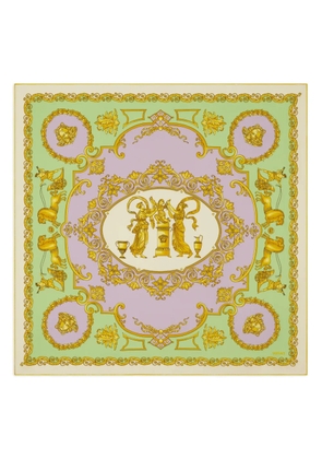 Versace Medusa-motif silk scarf - Green